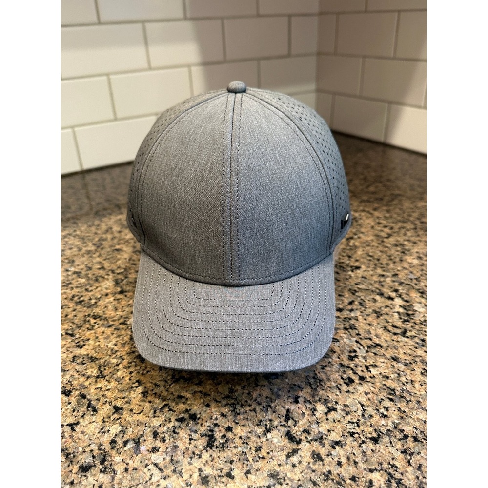 Melin A-Game Hydro Heather Gray Performance Snapback Hat Classic Perforated Cap